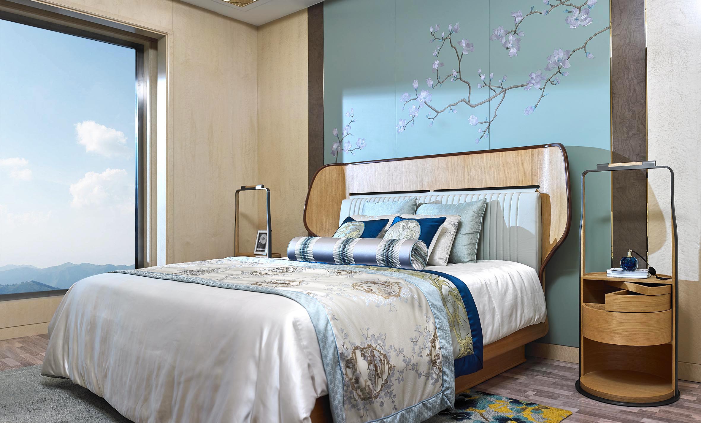 الصين مشاريع الفنادق السكنية الحديثة أثاث الفندق الكامل أثاث خشبي كامل غرفة نوم